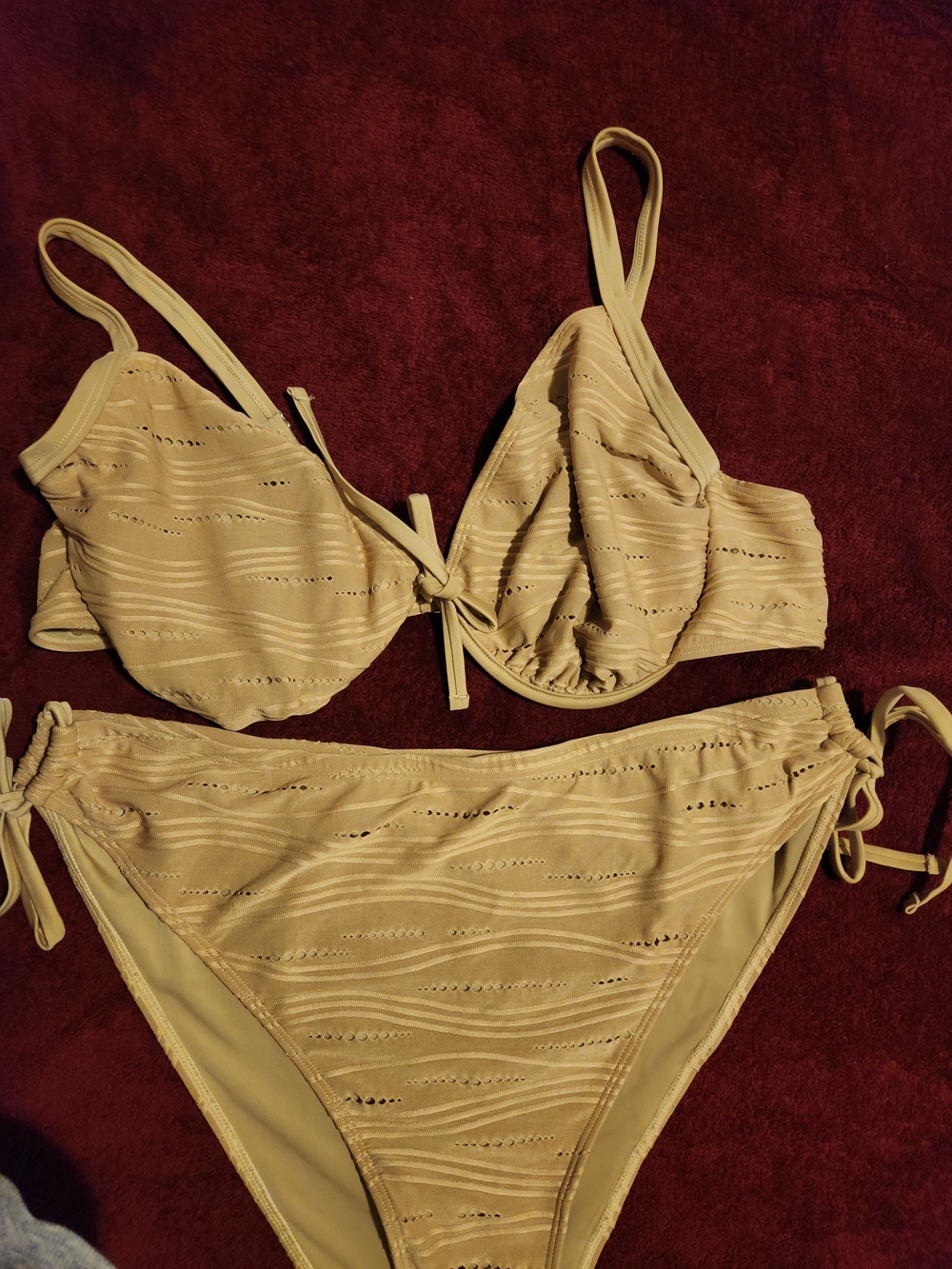 Women’s Beige Two-Piece Bikini Swimsuit